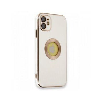 Nefertiya iPhone 12 Store Beyaz Silikon Kılıf