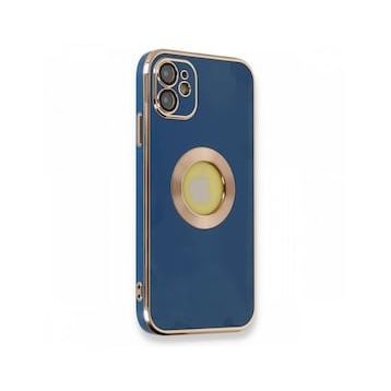 Nefertiya iPhone 12 Store Mavi Silikon Kılıf