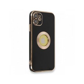 Nefertiya iPhone 12 Store Siyah Silikon Kılıf