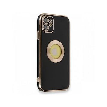 Nefertiya iPhone 12 Store Siyah Silikon Kılıf