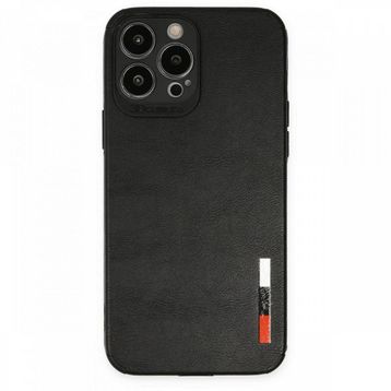 Nefertiya iPhone 13 Pro Loop Siyah Deri Silikon Kılıf