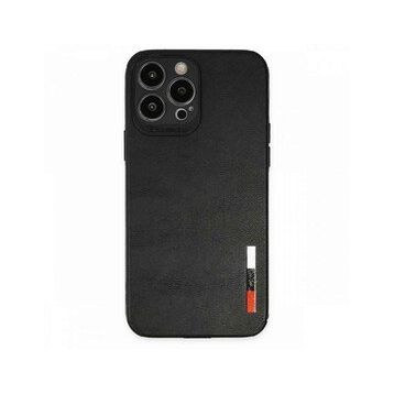 Nefertiya iPhone 13 Pro Loop Siyah Deri Silikon Kılıf