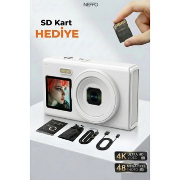 Neffo 48MP Retro Ultra HD Fotoğraf Makinesi