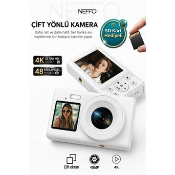 Neffo 48MP Retro Ultra HD Fotoğraf Makinesi