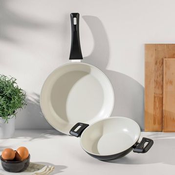 Nehir Ceramic Siyah 2 Parça Tava Seti
