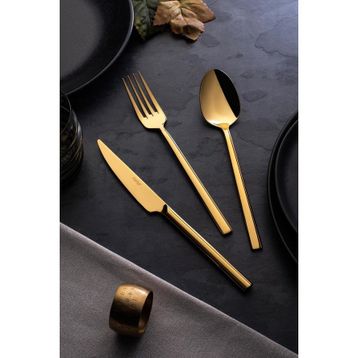 Nehir Dalyan Titanyum Gold 89 Parça Çatal Kaşık Bıçak Takımı