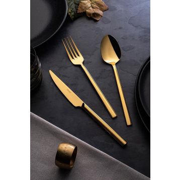 Nehir Dalyan Titanyum Gold 89 Parça Çatal Kaşık Bıçak Takımı
