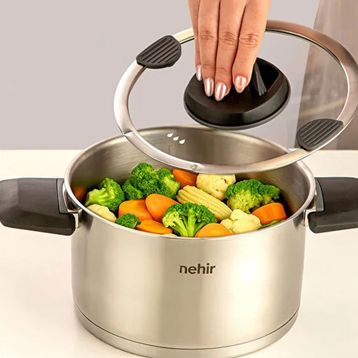 Nehir Elena Saten 6 Parça Derin Tencere Seti