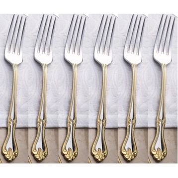 Nehir Lalezar Altın Pasta Tatlı Bıçak 12'li Pasta Tatlı Bıçağı