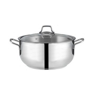 Nehir Silver Çelik 24 cm Derin Tencere