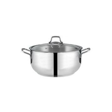 Nehir Silver Çelik 24 cm Derin Tencere