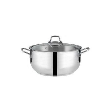 Nehir Silver Çelik 24 cm Derin Tencere