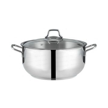 Nehir Silver Çelik 24 cm Derin Tencere