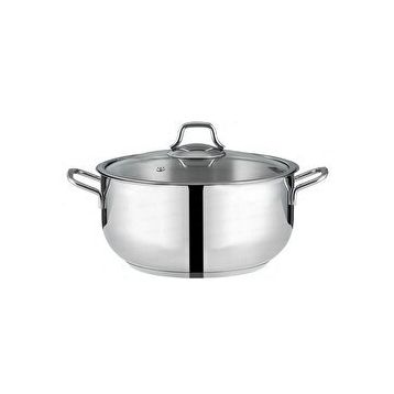 Nehir Silver Çelik 24 cm Derin Tencere