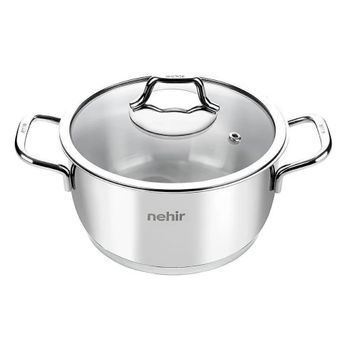 Nehir Silver Lüks 8 Parça Paslanmaz Çelik Tencere Seti