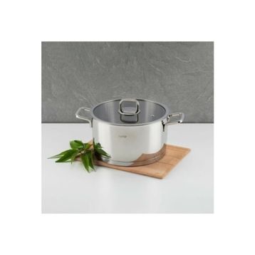 Nehir Trend Silver 22 cm Çelik Derin Tencere