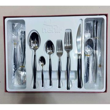 Nehir Zarif Premium Sedef Kaplamalı 36 Parça Renkli 6 Kişilik Çatal Kaşık Takımı