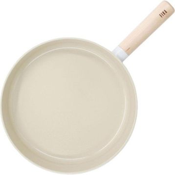 Neoflam D-NEOF128 Bej Ahşap Saplı 28 cm Döküm Tava