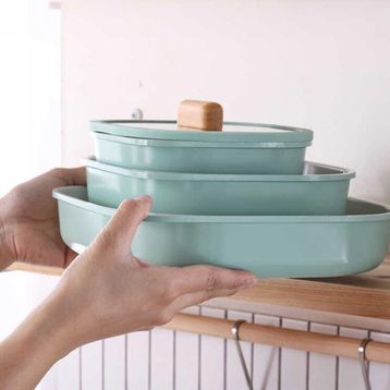 Neoflam Fika Comfort Yeşil Seramik Tencere Tava Seti
