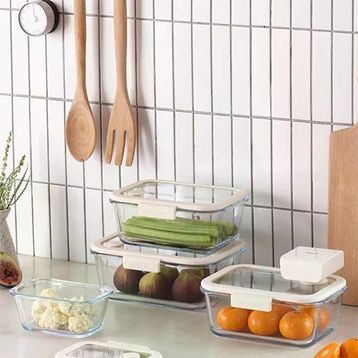 Neoflam Fika Glace Vakumlu Cam 460 ml Bej Saklama Kabı