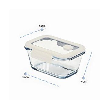 Neoflam Fika Glace Vakumlu Cam 460 ml Bej Saklama Kabı