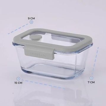 Neoflam Fika Glace Vakumlu Cam 460 ml Gri Saklama Kabı