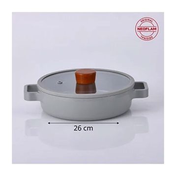 Neoflam Fika Gri 3 Parça Pratik 26 cm Tava ve Tencere Seti