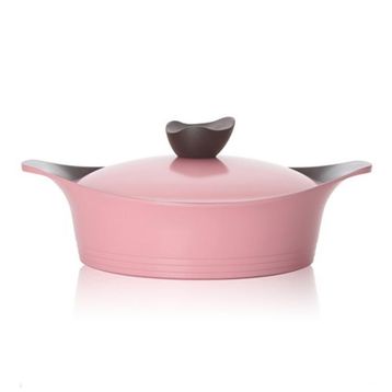 Neoflam Romantik 28 cm Pembe Kısa Tencere