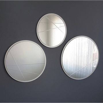 Neostill 60-50-40 cm Yuvarlak 3 Parça Modern Ayna