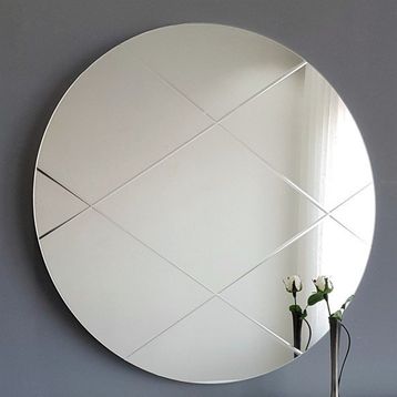 Neostill 60 cm Baklava Desen Yuvarlak Ayna
