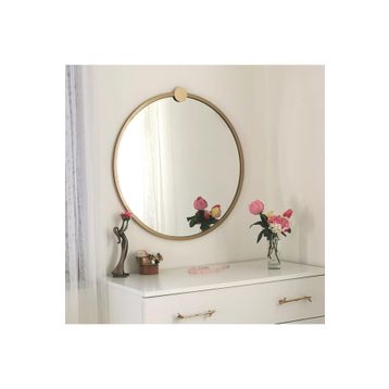 Neostill A708 Gold Metal Çerçeve Yuvarlak Ayna