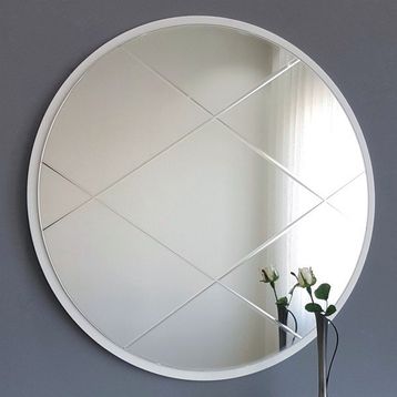 Neostill Baklava Desen 60 cm Yuvarlak Dekoratif Ayna