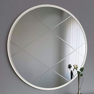 Neostill Füme Baklava Desen 60 cm Yuvarlak Ayna