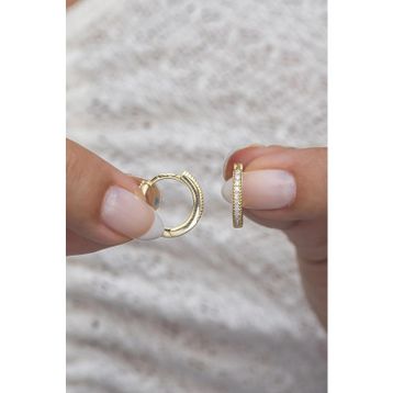 Nereze 925 Ayar 15 mm Tamtur Halka Kadın Gümüş Küpe