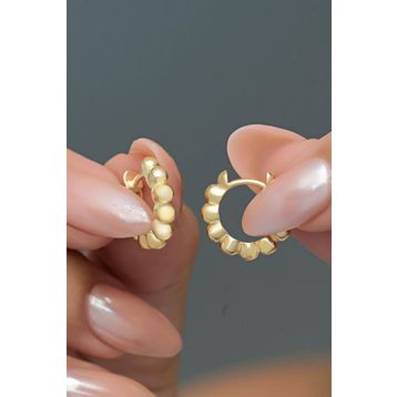 Nereze 925 Ayar Gold Kaplama Toplu 15 mm Halka Gümüş Küpe