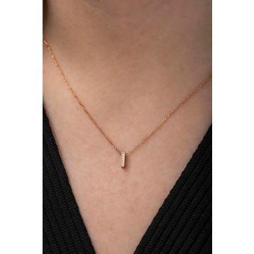 Nereze 925 Ayar Harf Boyutlu I Harfi Kadın Gümüş Kolye