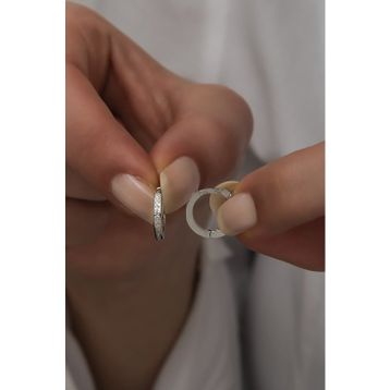 Nereze 925 Ayar Minik 15 mm Halka Kadın Gümüş Küpe