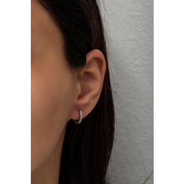 Nereze 925 Ayar Minik 15 mm Halka Kadın Gümüş Küpe