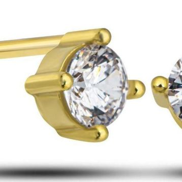 Nereze 925 Ayar Pırlanta Montür 4 mm Tektaş Kadın Gümüş Küpe
