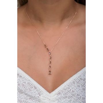 Nereze NRZ998617 925 Ayar Gümüş Sıralı Süzme Model Zultanite Taşlı Kolye