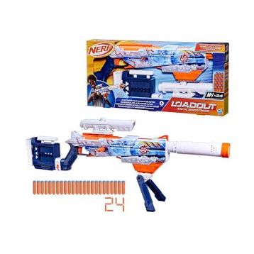 Nerf Loadout Arctic Zerostriker 55 cm 24 Mermili Sünger Dart Atan Silah