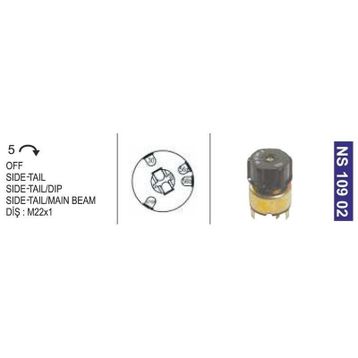 Nesan NS10902 Kornalı Far Anahtarı