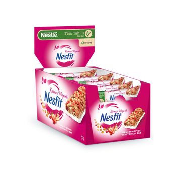 Nesfit 16'lı 23.5 gr Kırmızı Meyveli Tam Tahıl Bar