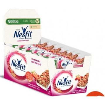 Nesfit 16'lı 23.5 gr Kırmızı Meyveli Tam Tahıl Bar