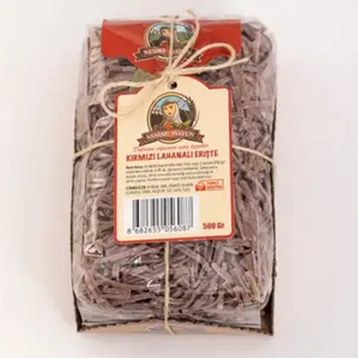 Nesibe Hatun El Yapımı 500 gr Kırmızı Lahanalı Erişte