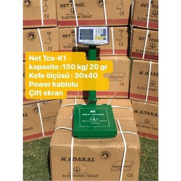 Net Terazi TCS-K1 Net 150 kg 30x40 cm Sipersiz Terazi