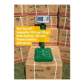 Net Terazi TCS-K1 Net 150 kg 30x40 cm Sipersiz Terazi