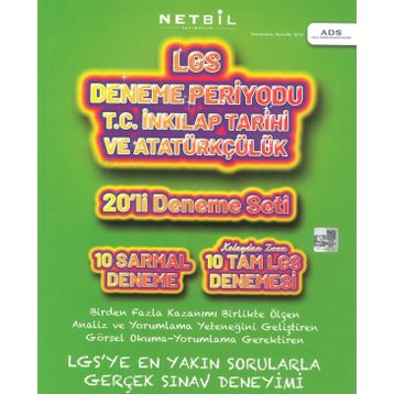 Netbil Yayınları - 8. Sınıf LGS T.C. İnkılap Tarihi ve Atatürkçülük 20'li Deneme Seti Periyodu
