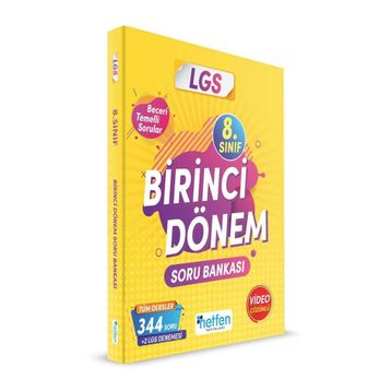 Netfen Yayınları 8. Sınıf LGS Tüm Dersler Birinci Dönem Soru Bankası