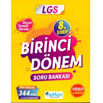 Netfen Yayınları 8. Sınıf LGS Tüm Dersler Birinci Dönem Soru Bankası